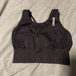 Black gymshark bra